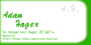 adam hager business card